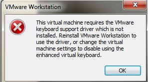 enhanced keyboard driver vmware